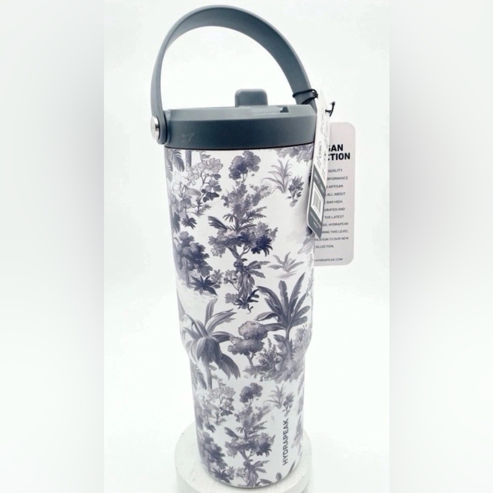 New Hydrapeak Nomad 32oz Bottle Toile De Jouy  Grey Artisan Collection Flip Top